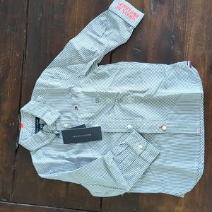 Striped button down shirt